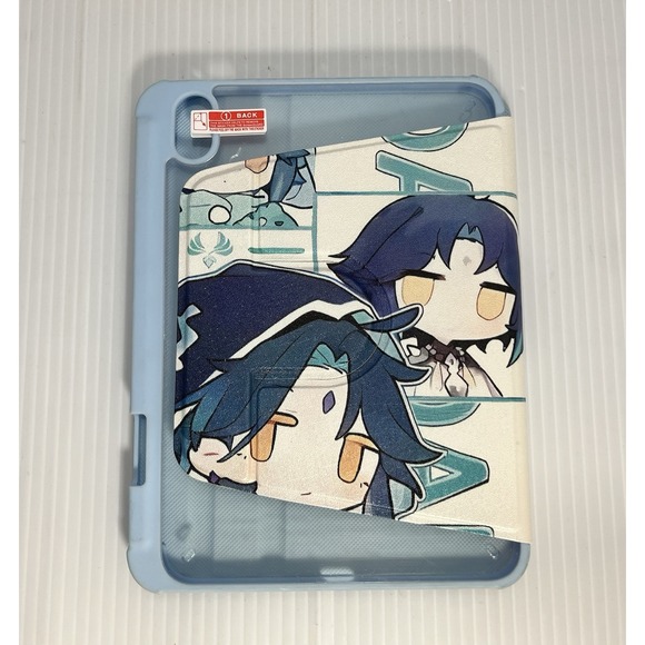 Rotating iPad Air Pro 11 Hard Case With Anime Design Light‎ Blue New - Picture 2 of 8